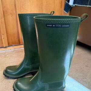 Marc by Marc Jacobs Olive Green Rubber Rain Boots